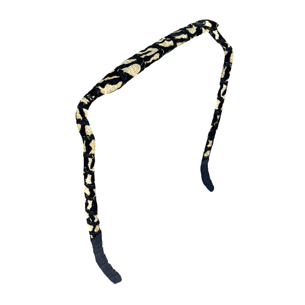 Beige and Black Zebra Headband - Zazzybandz - hair accessory - curly hair