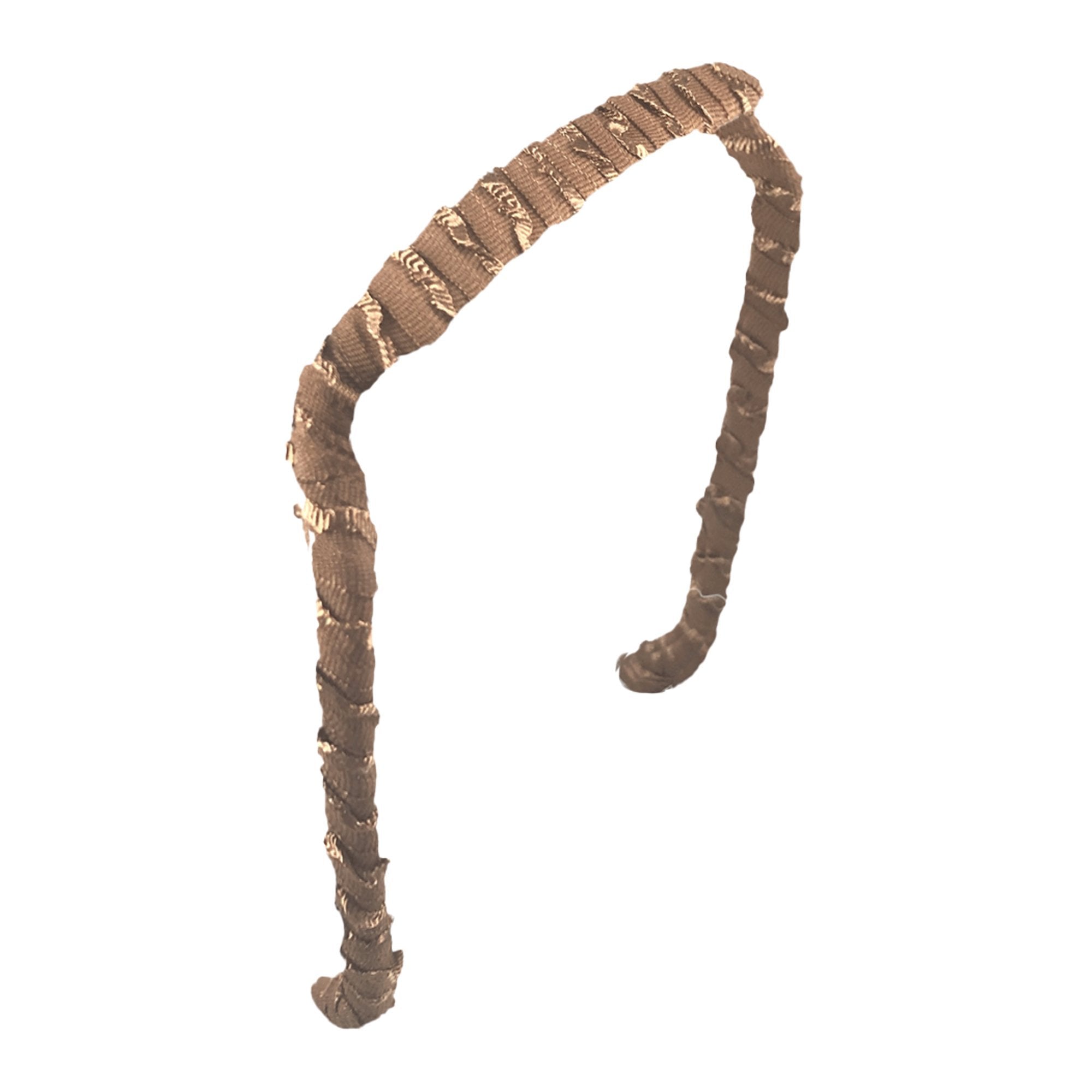 Brown Ruffles Headband - Zazzybandz - hair accessory - curly hair