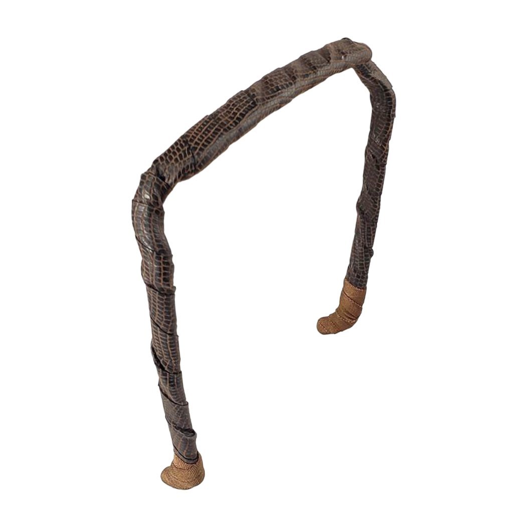 Dark Brown Faux Leather Headband - Zazzybandz - hair accessory - curly hair