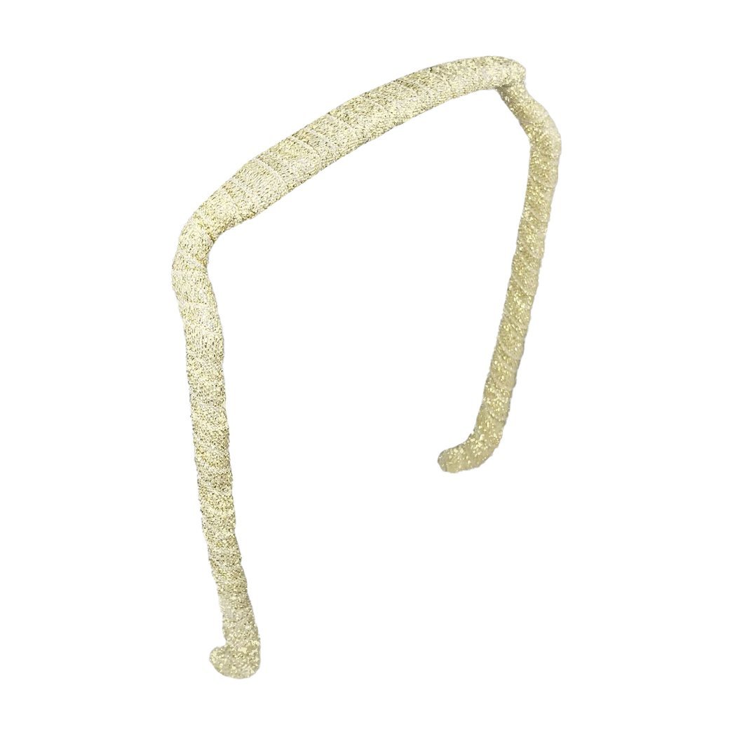 Gold Shimmer Headband - Zazzybandz - hair accessory - curly hair