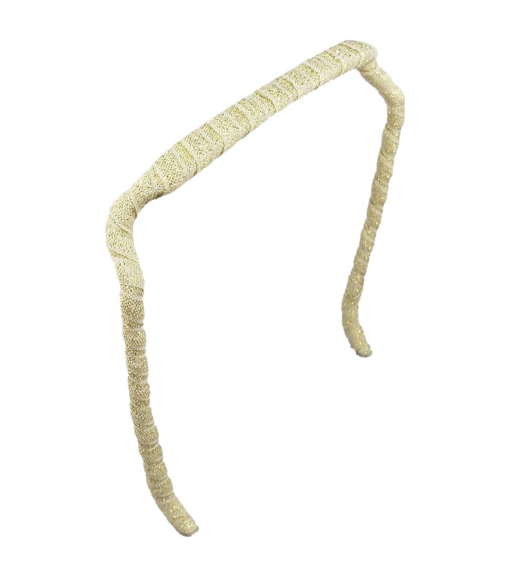 Gold Shimmer Headband - Zazzybandz - hair accessory - curly hair