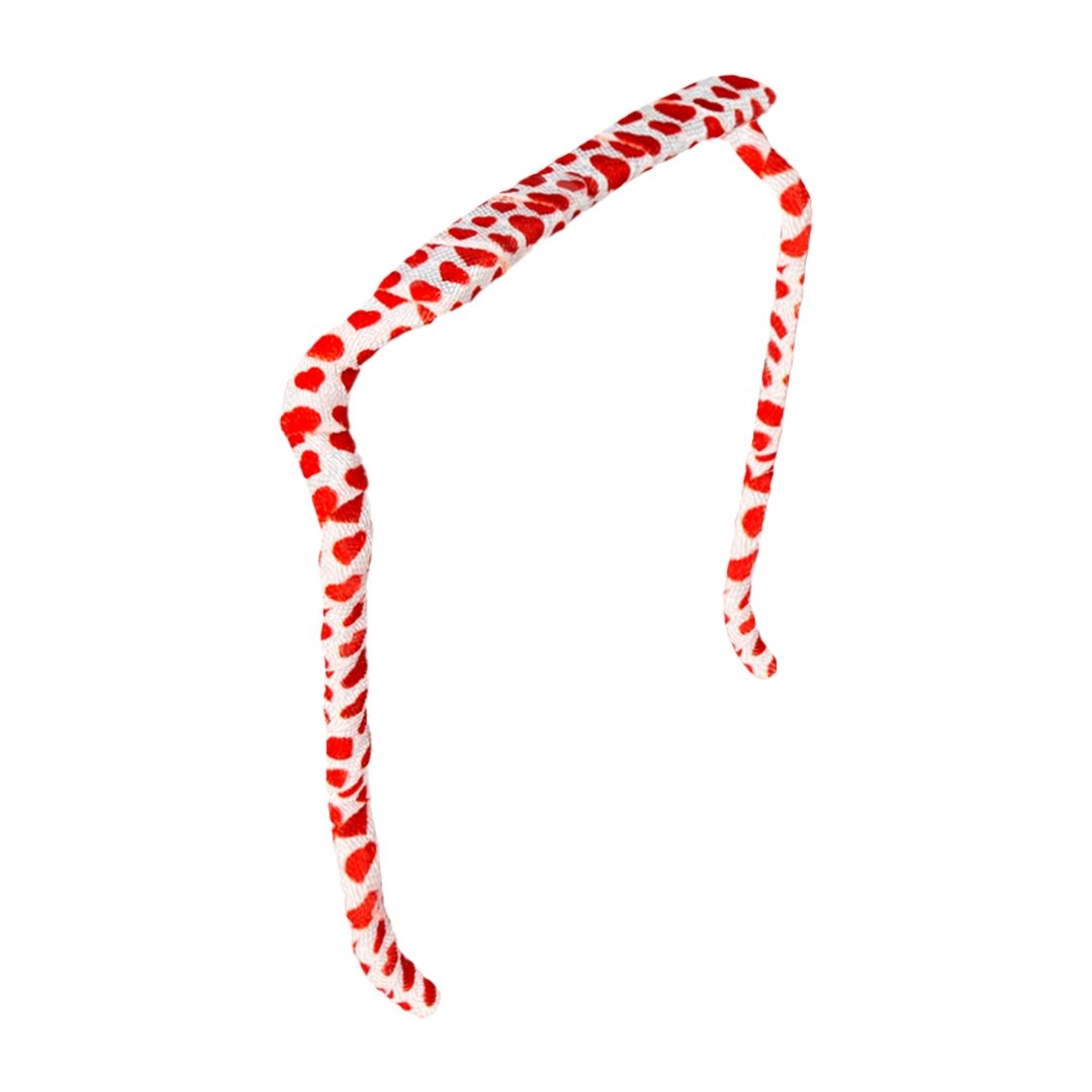Red Hearts Headband - Zazzybandz - hair accessory - curly hair