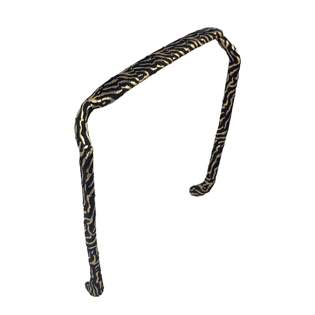 Zebra Gold and Black Headband - Zazzybandz - hair accessory - curly hair