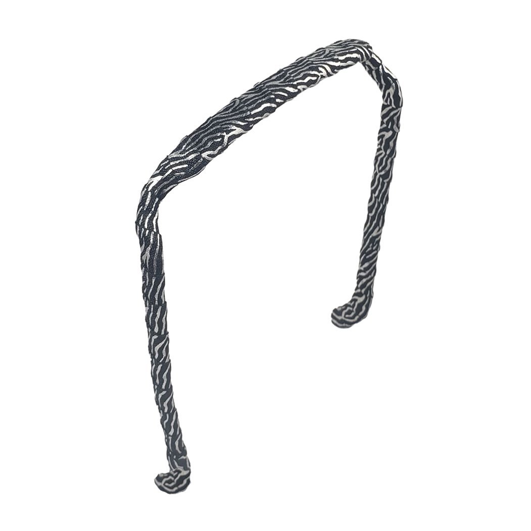 Zebra Silver and Black Headband - Zazzybandz - hair accessory - curly hair